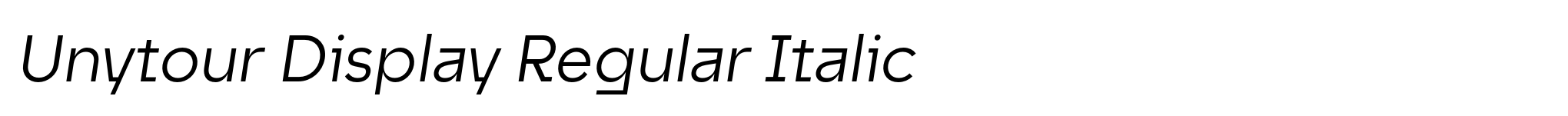 Unytour Display Regular Italic image